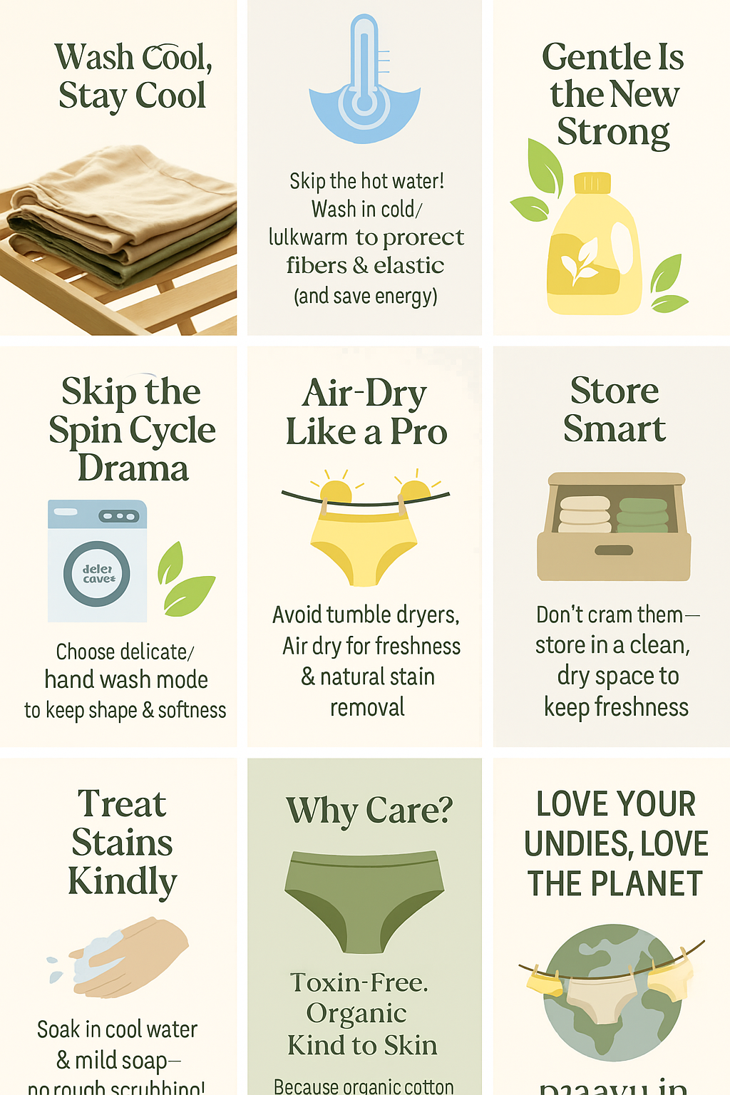 How to Care for Your Organic Cotton Underwear