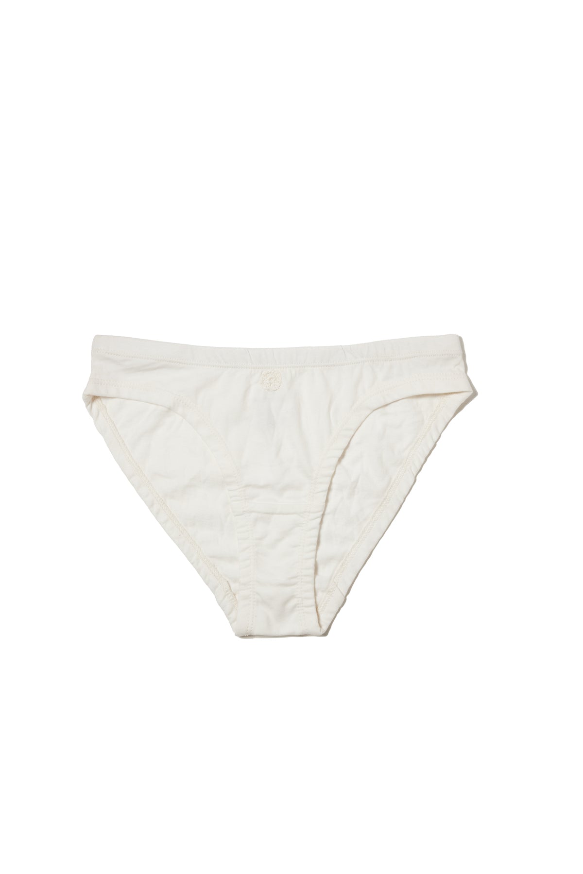 Women's 100% Organic Cotton Bikini Underwear with Handmade Crochet Identifier