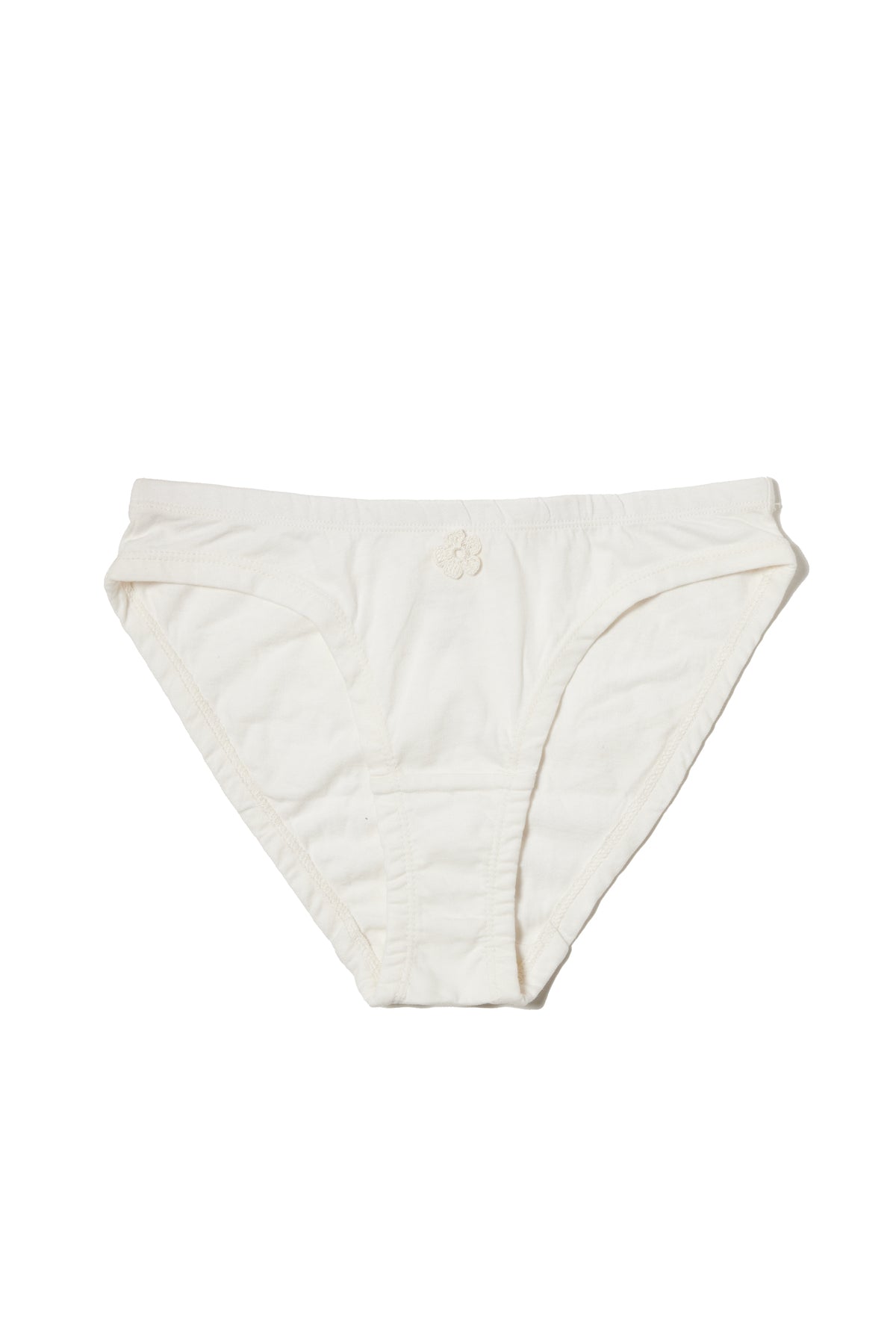 Women's 100% Organic Cotton Bikini Underwear with Handmade Crochet Identifier