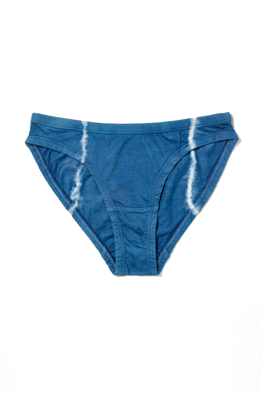 Women's Organic Cotton "Raindrops" Bikini Underwear | Naturally dyed | Indigo | Chemical-free & Spandex-free