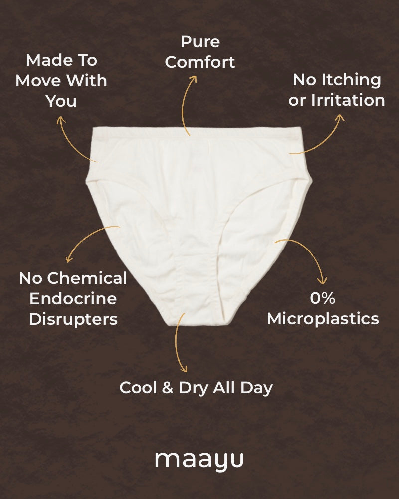 Women's 100% Organic Cotton Underwear | Women's Panties | Bikini - Raindrops