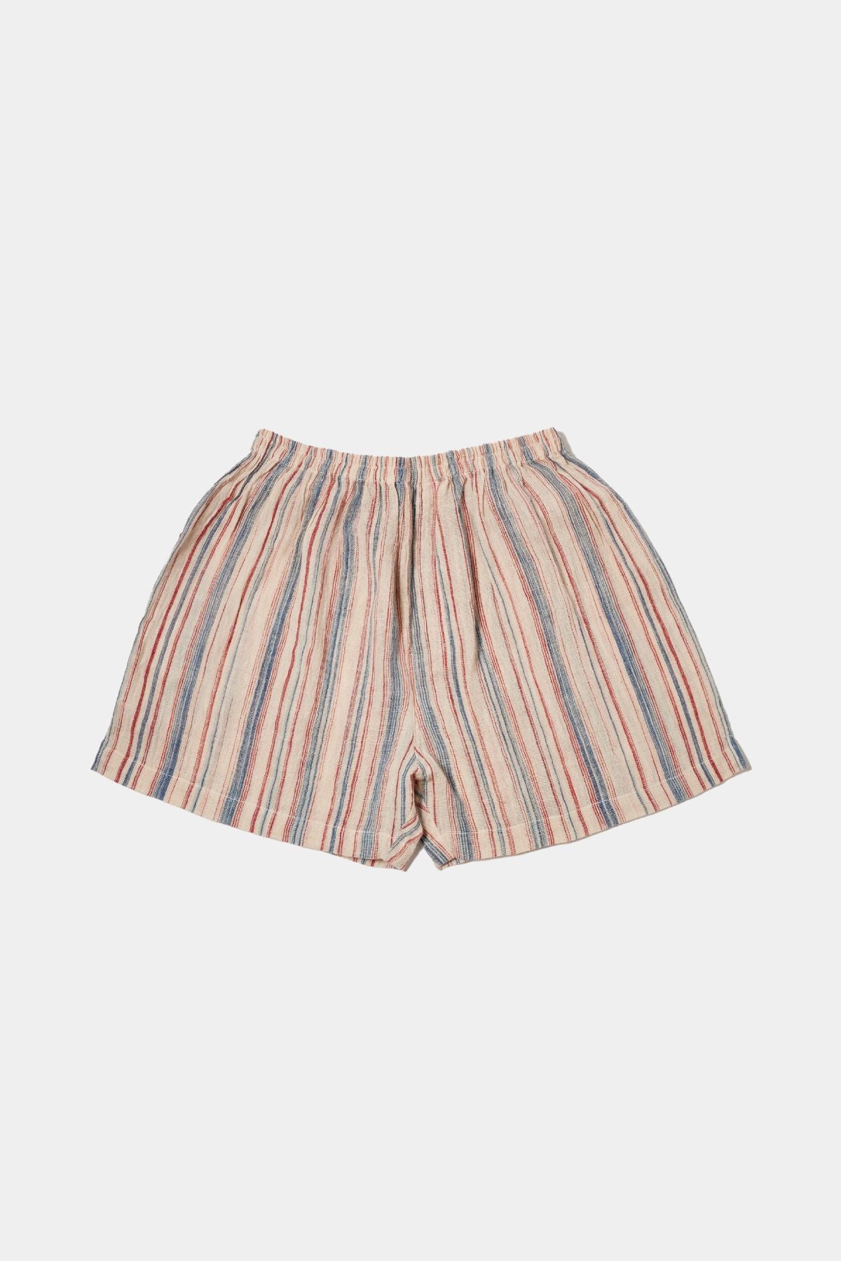 Men's 100% Organic Cotton Natural-dyed Handloom Boxers | Blue Red Stripes - Sunset