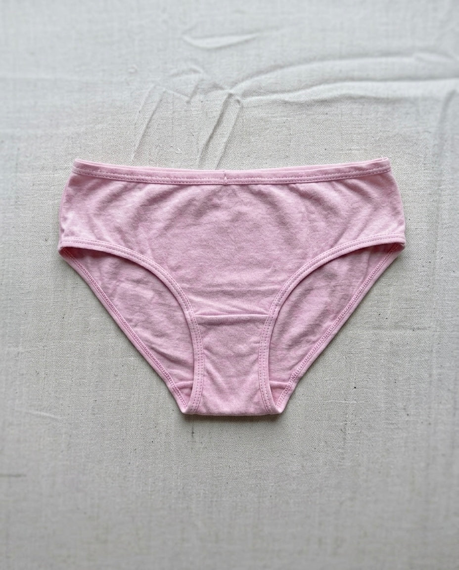 100% Girl's Organic Cotton Underwear | Girl's Panty |  Madder Pink