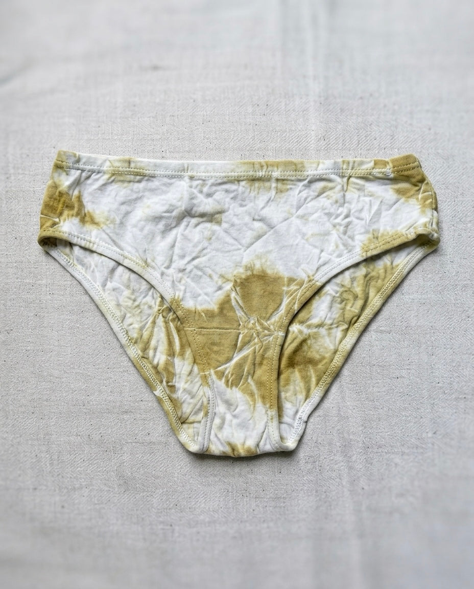 100% Girls' Organic Cotton Underwear | Girl's Panties | Pomegranate Splash Yellow