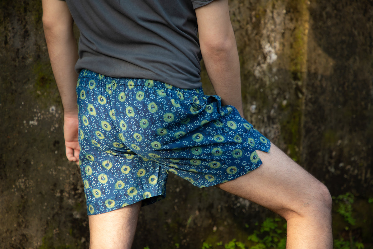 Men Women Unisex Organic Cotton Boxer Shorts | Block-printed Natural-dyed Boxers / Pure cotton | Mix Prints And Color |