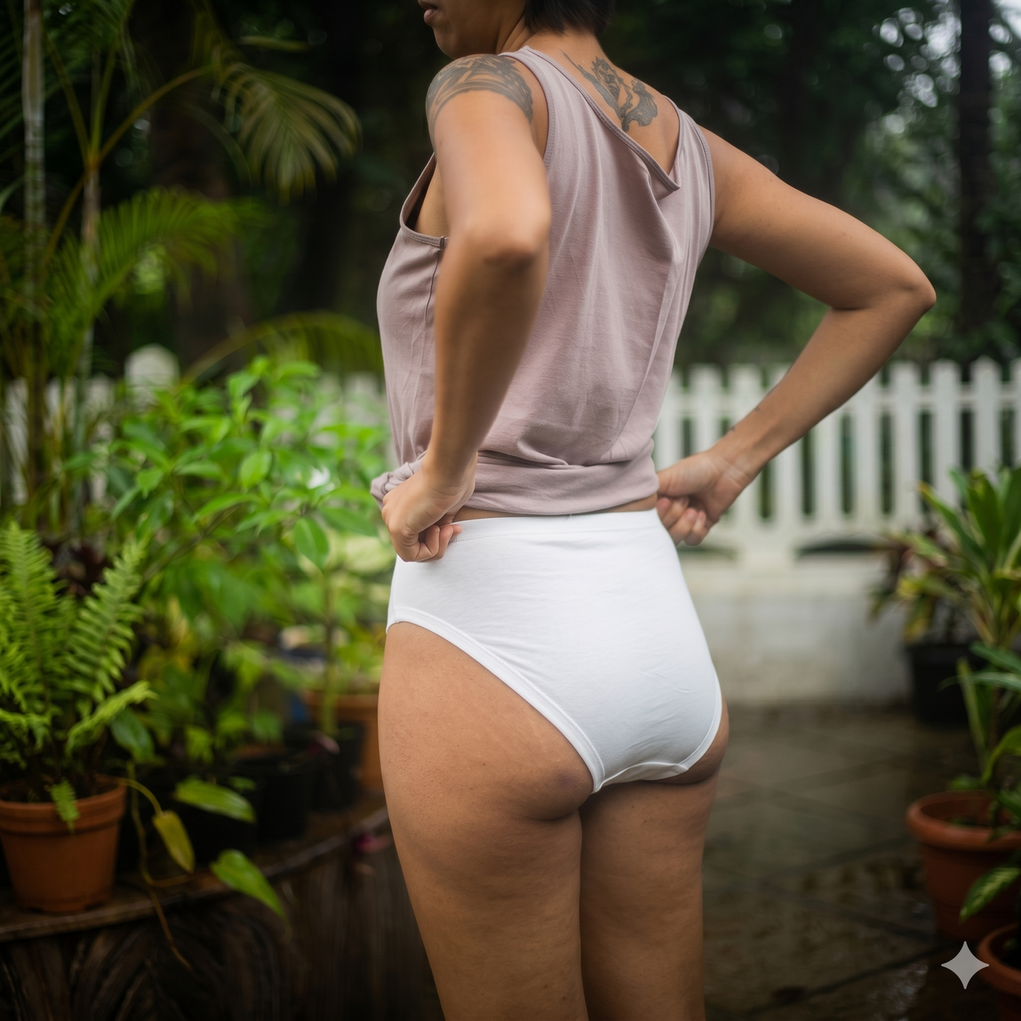 100% Organic Cotton Women's Hipster Underwear | Clouds | Pack of 3