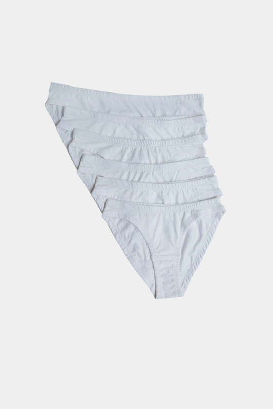 100% Organic Cotton Bikini - Clouds | Pack of 6