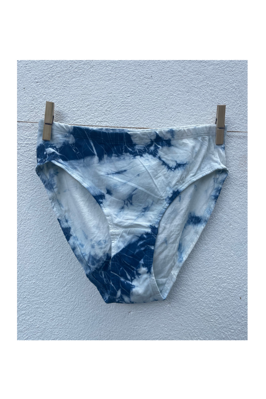 Women's "Puddles" Hipster Underwear | 100% Organic Cotton | Light Weight Women's Panty | Naturally dyed - Indigo | Chemical-free & Spandex-free