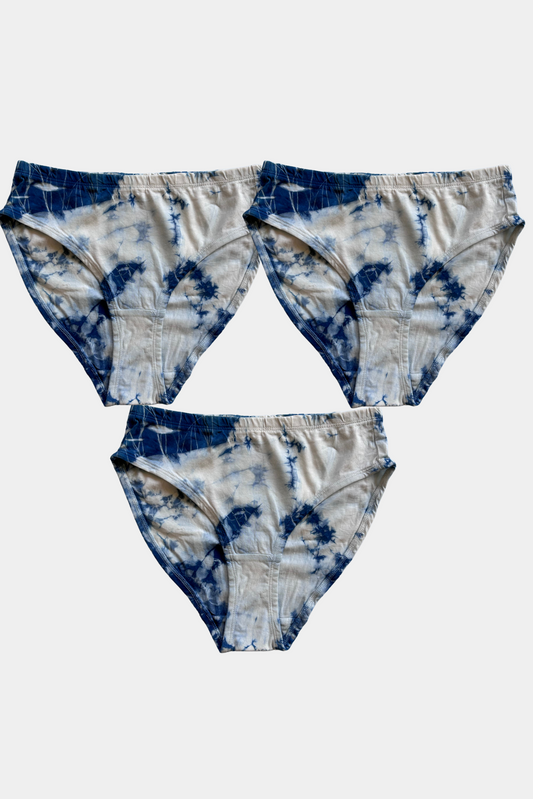 100% Women's Organic Cotton Underwear | Women's Panties | Hipster - Puddles | Pack of 3