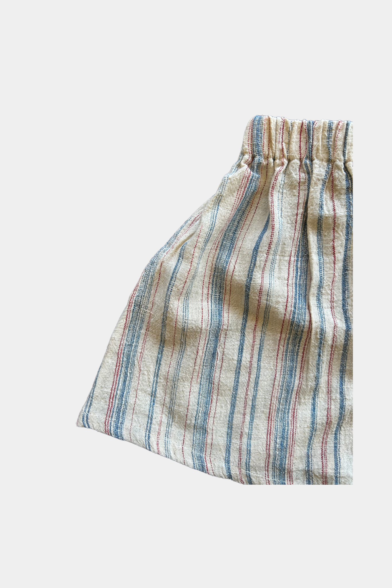 Kids 100% Organic Cotton Natural-dyed Handloom Boxers | Blue Red Stripes - Sunset