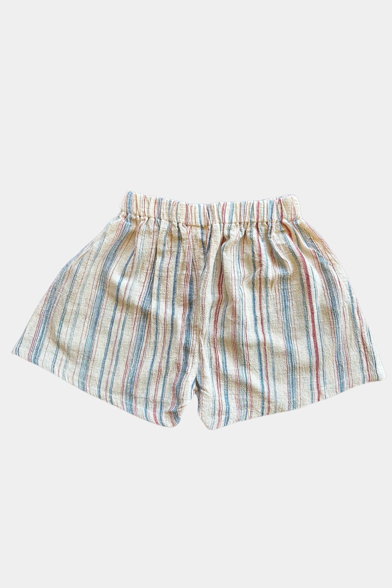 Kids 100% Organic Cotton Natural-dyed Handloom Boxers | Blue Red Stripes - Sunset