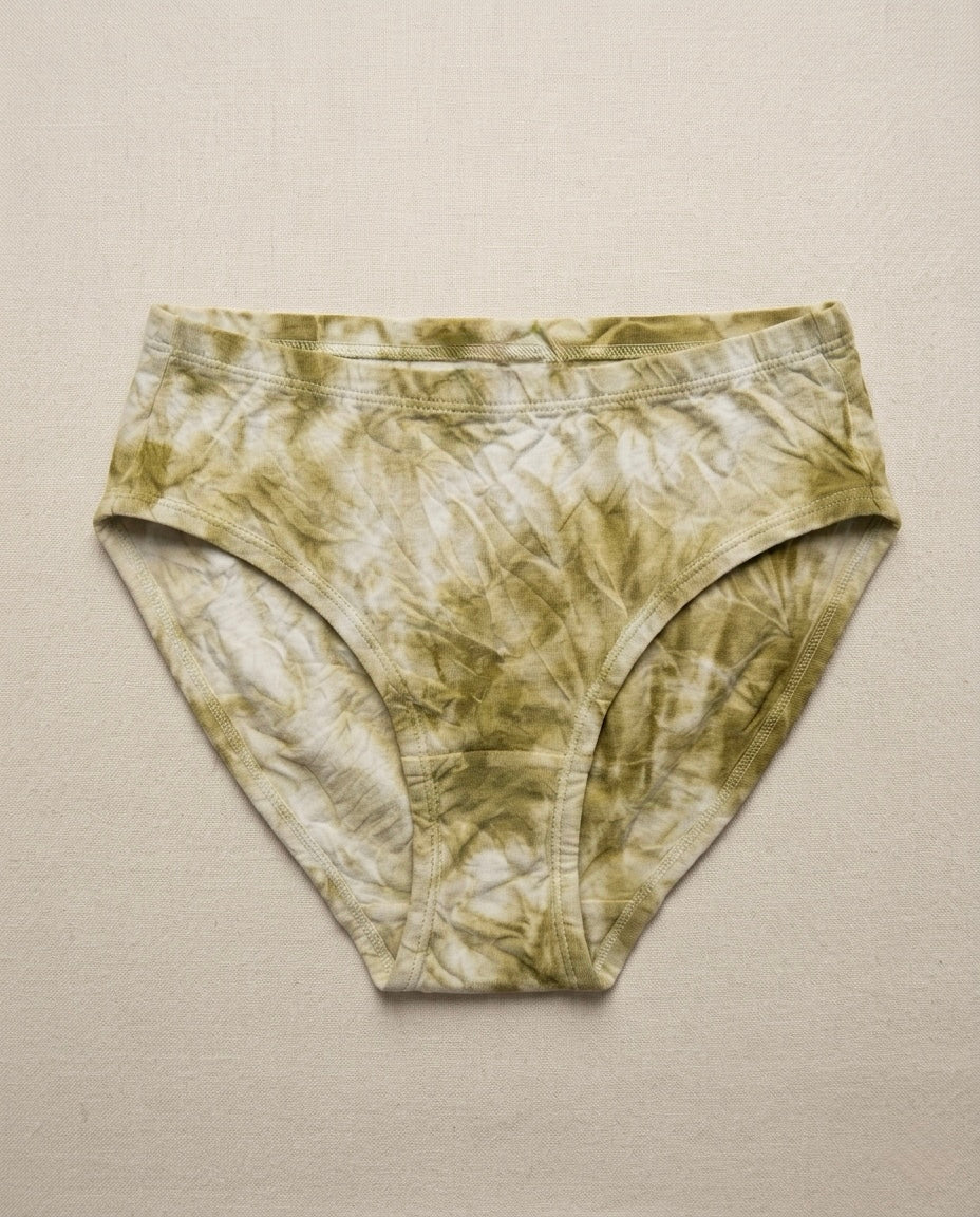 100% Organic Cotton Women's Hipster Underwear | Pomegranate Splash Yellow