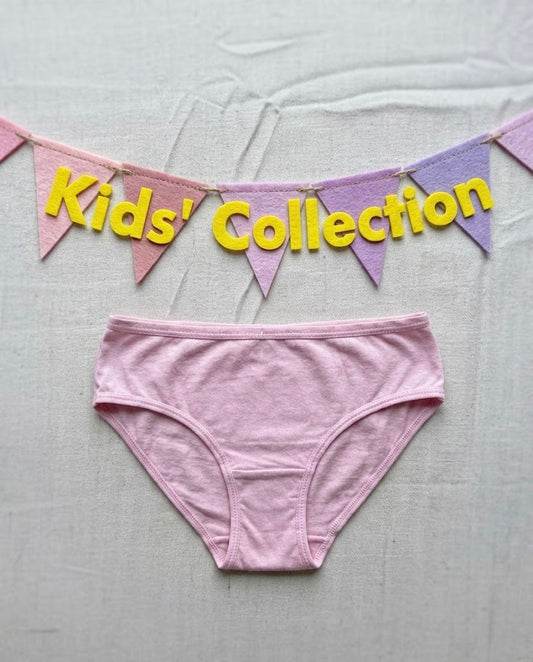100% Girls Organic Cotton Underwear | Girl's Panty |  Madder Pink