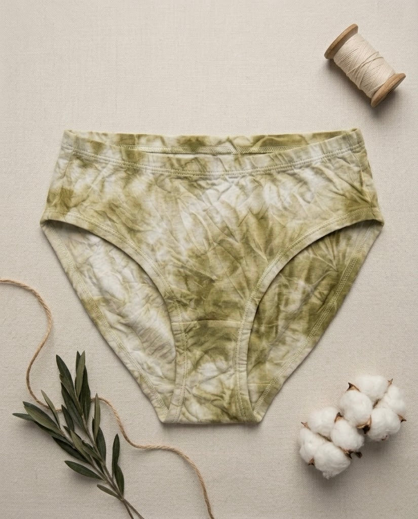 100% Organic Cotton Women's Hipster Underwear | Pomegranate Splash Yellow