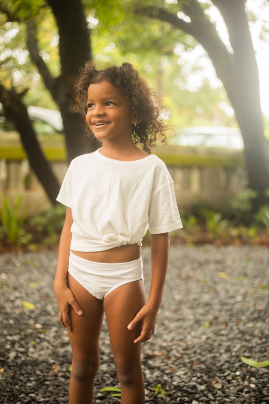 Organic Cotton Girls Underwear | Girl's Panties | Hipster - Clouds | Pack of 6