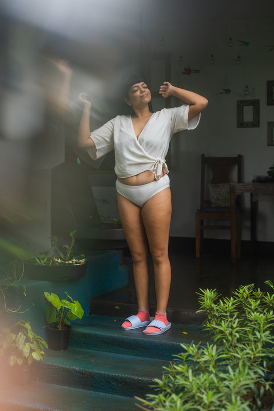 100% Organic Cotton Women's Underwear | Women's Panties | Light weight Hipster - Clouds